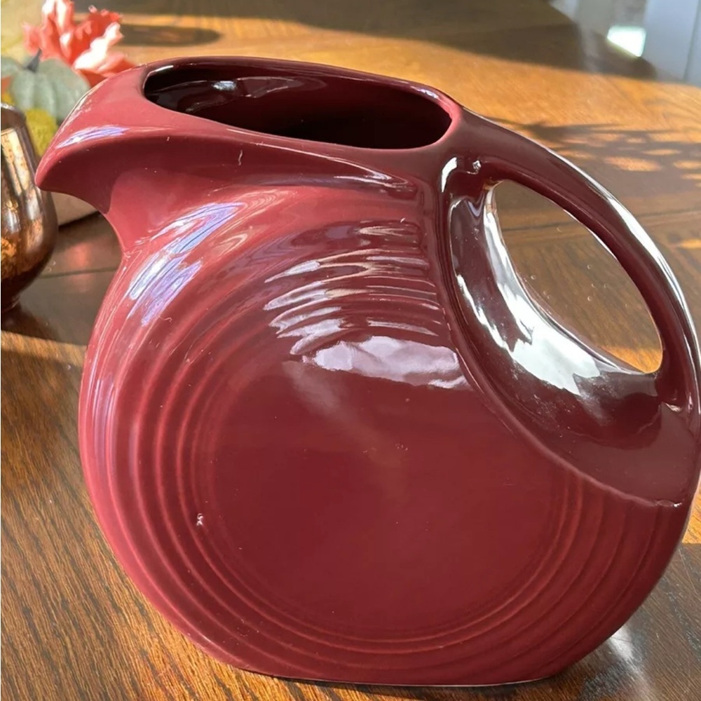Fiestaware by Homer Laughlin 7" disc 64 ounce pitcher - Cinnabar New